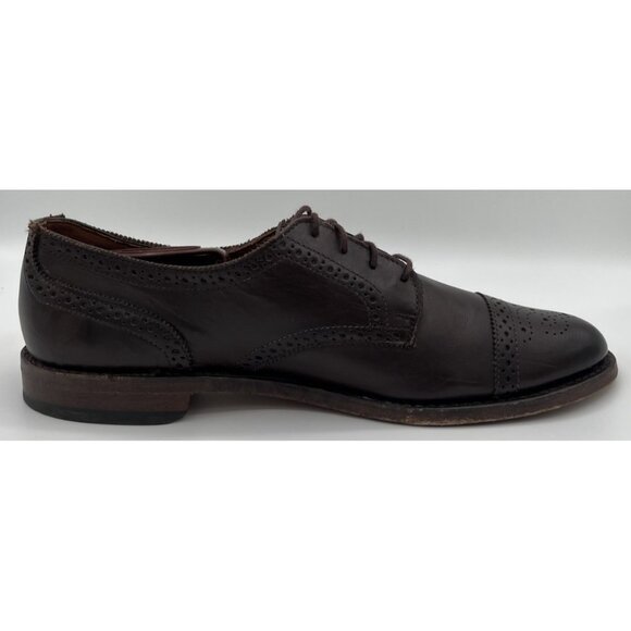 Allen Edmonds Lexington Oxford Brogue Cap-Toe Shoes Leather Dark Brown 10.5D - Picture 6 of 12